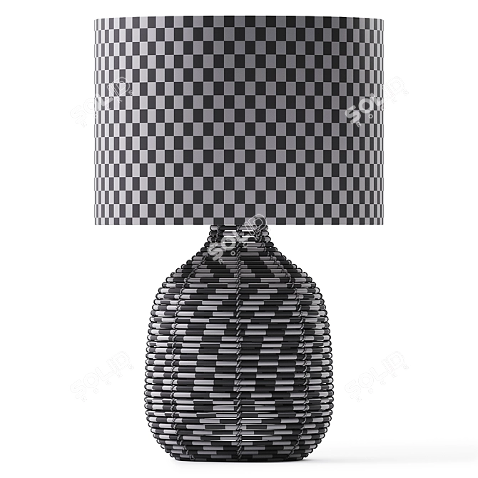 Lyla Rattan Table Lamp: 2017 Model 3D model image 4