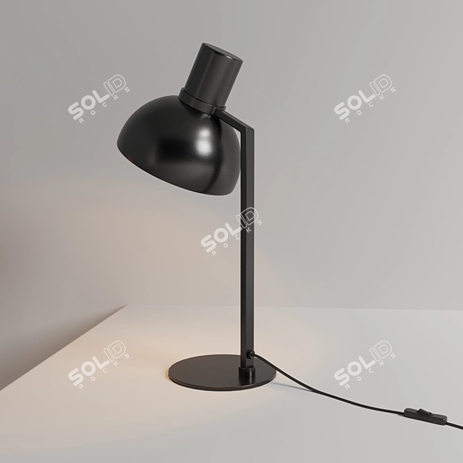 Sleek Black Table Lamp 3D model image 3