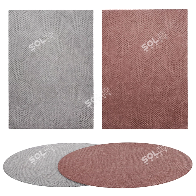 Leafy Charm Rug 2000x2800mm 3D model image 1