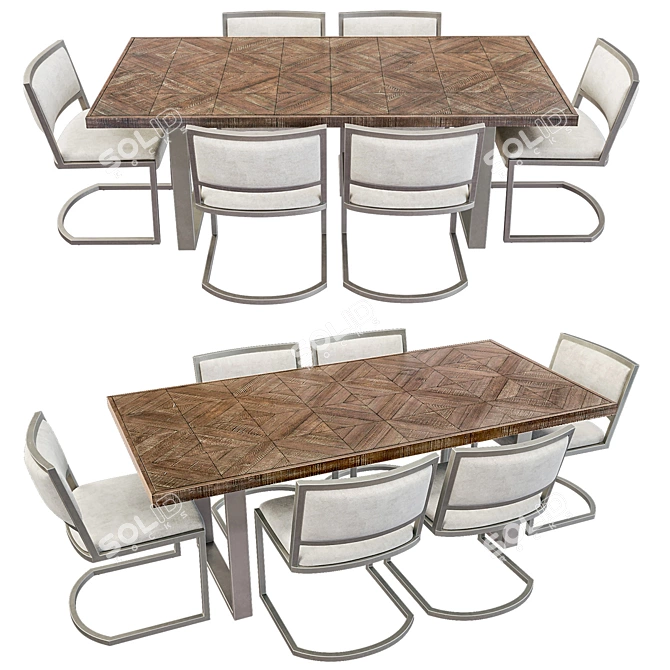 Draper Dining Table - Elegant Design 3D model image 39