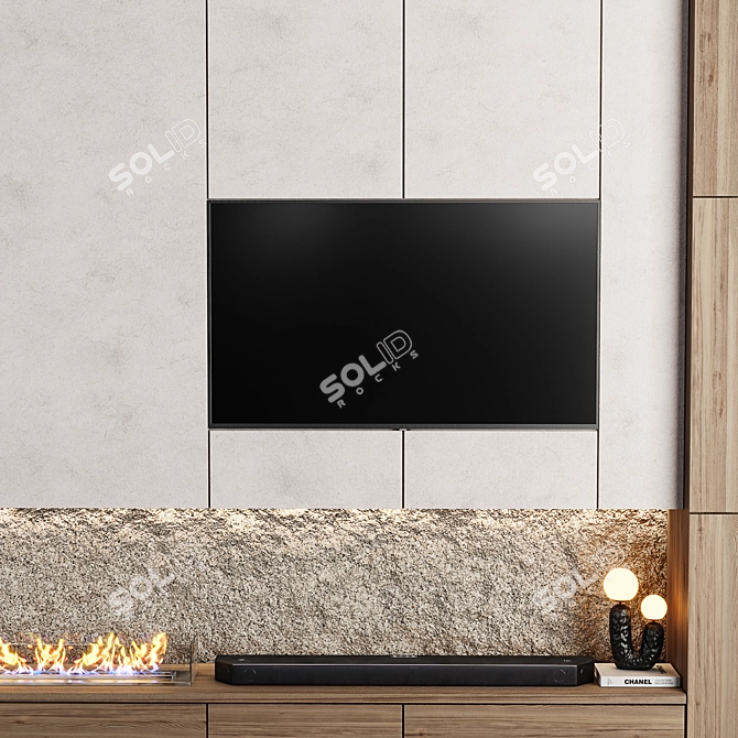 QLED TV Wall Mount 02 3D model image 3