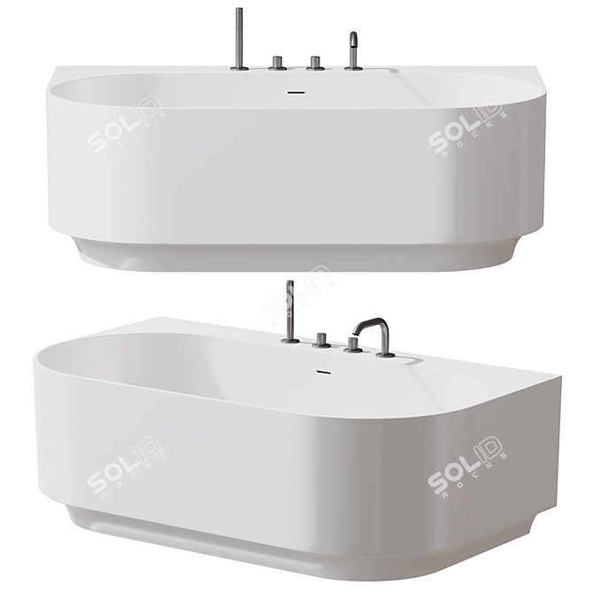 Modern Arc160 Inbani Bathtub 3D model image 1