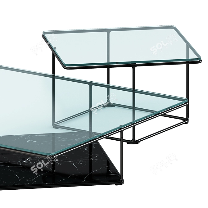 Sleek Lemante Tables Set 3D model image 2