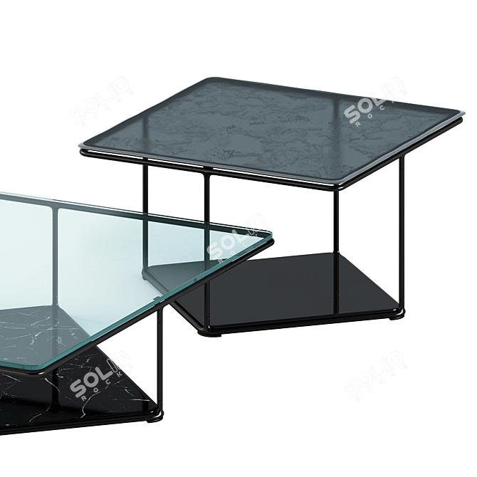 Sleek Lemante Tables Set 3D model image 3