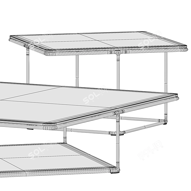 Sleek Lemante Tables Set 3D model image 5