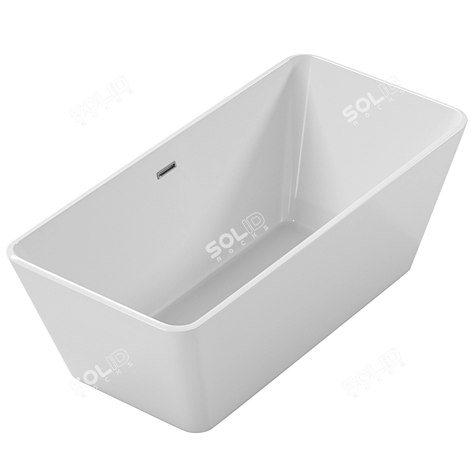 Dama Acrylic Standalone Bathtub 3D model image 3