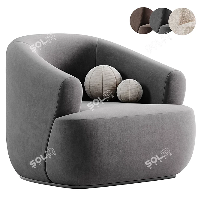Modern Comfort Sofia Armchair Westwing 3D model image 4