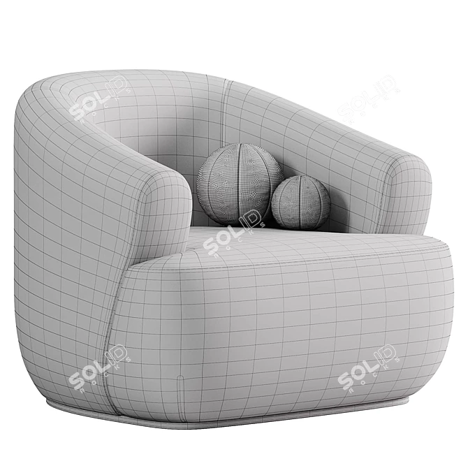 Modern Comfort Sofia Armchair Westwing 3D model image 5