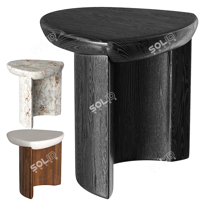 Modern Design Lady R Side Table 3D model image 1