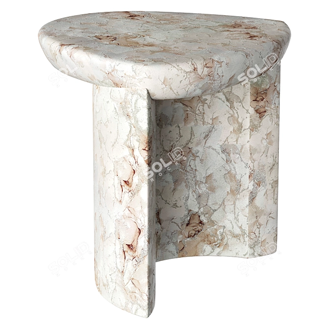 Modern Design Lady R Side Table 3D model image 2