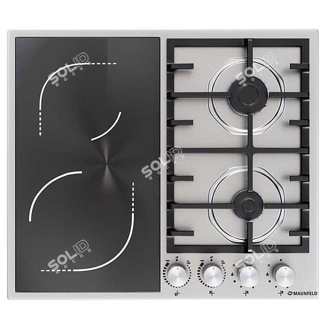 Maunfeld Combination Cooktop 3D model image 1