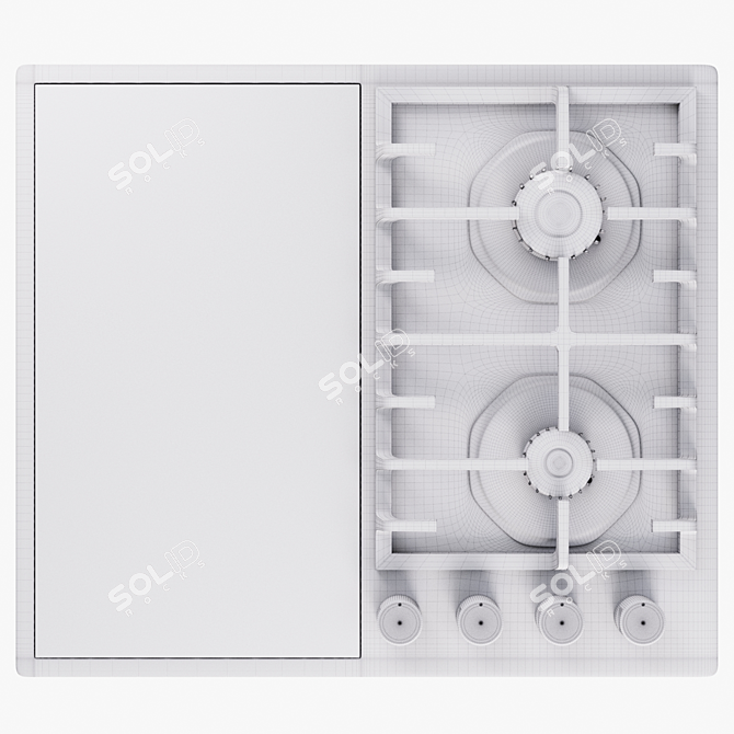 Maunfeld Combination Cooktop 3D model image 4