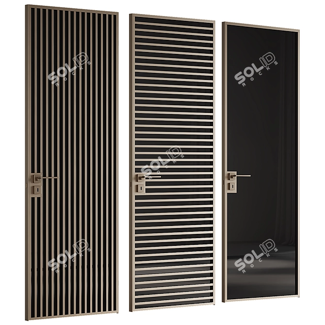 AGStyle Hidden Mount Doors with Glass 3D model image 2