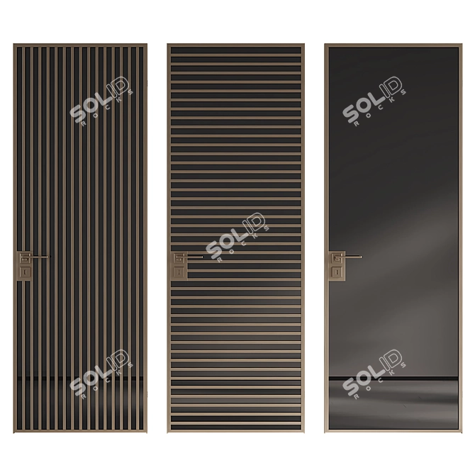 AGStyle Hidden Mount Doors with Glass 3D model image 7