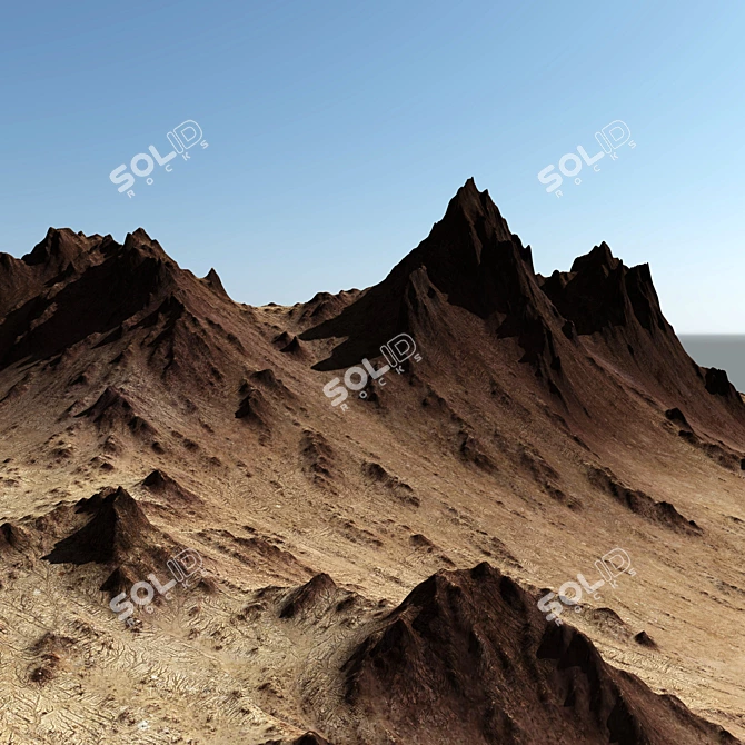 Desert Peaks 3D Model Texture 3D model image 2