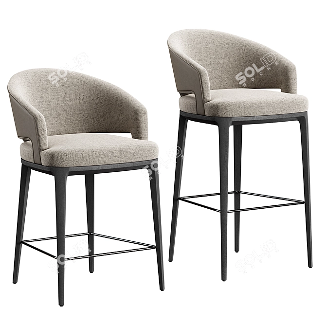 Crop Bar Stool Konyshev Collection 3D model image 2