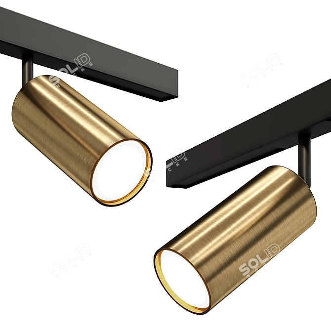 Title: Crystal Lux Brass LED Pendant 3D model image 1