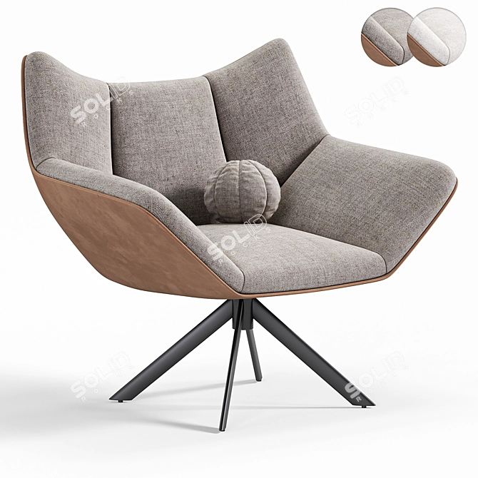 Modern Gustav Armchair Design 3D model image 5