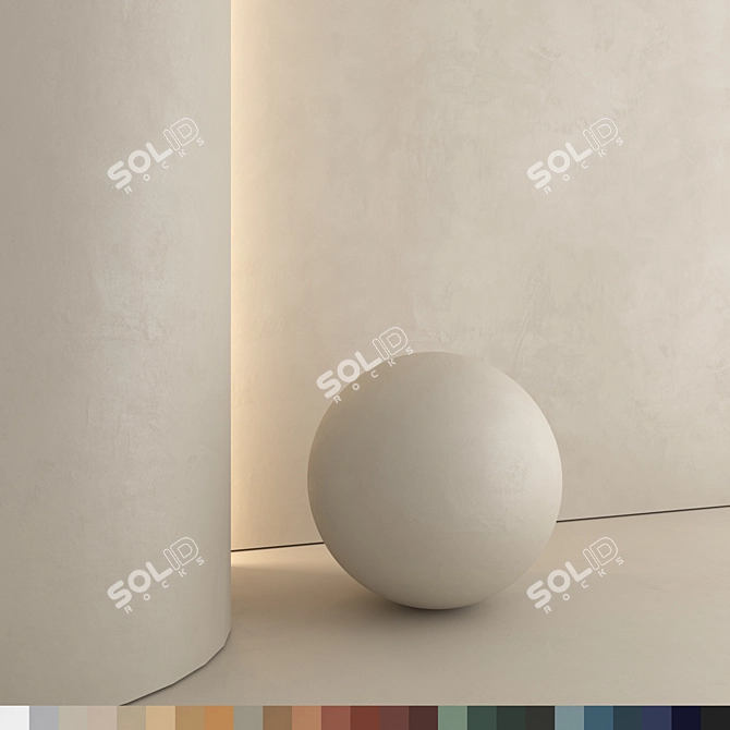 25-Trend Matte Plaster Set 3D model image 1