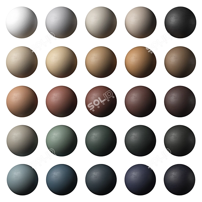 25-Trend Matte Plaster Set 3D model image 2