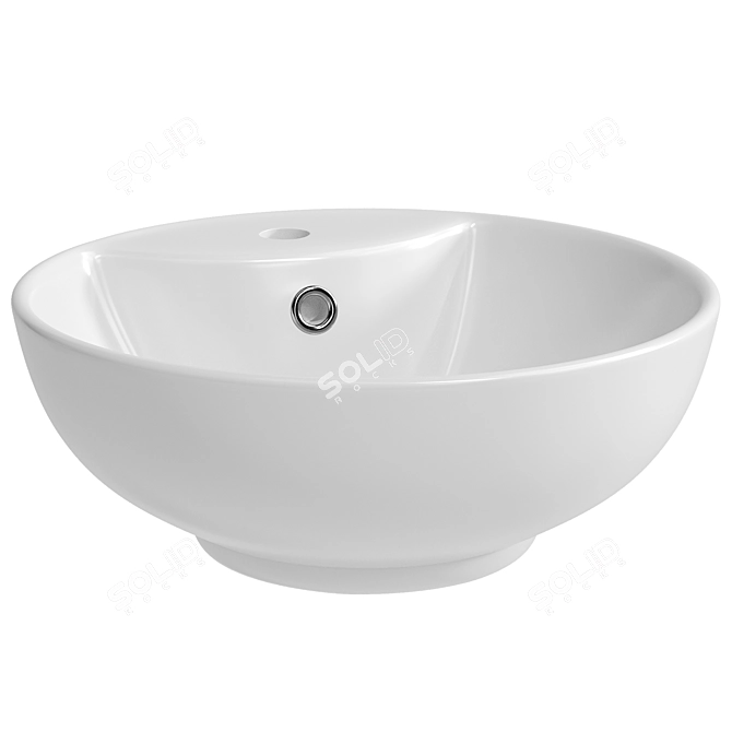 Modern White Abber Bequem Sink 3D model image 2