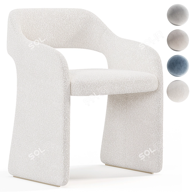 Echo Petite Lounge Chair Modern 3D model image 2