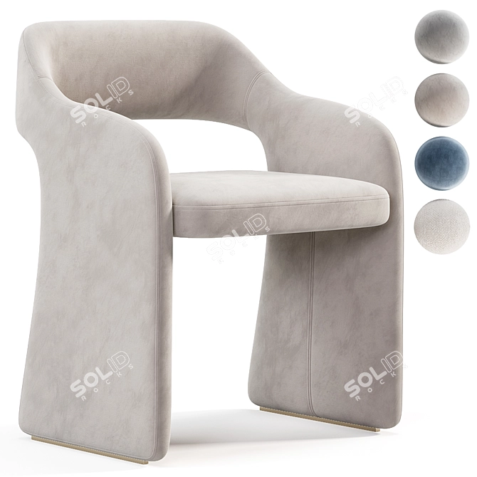 Echo Petite Lounge Chair Modern 3D model image 3