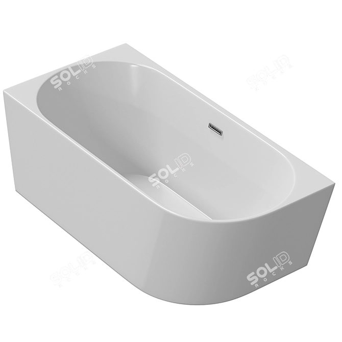 Sancos Veneto L R Standalone Acrylic Bathtub 3D model image 3