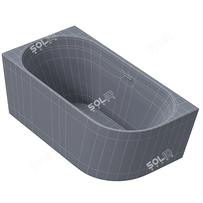 Sancos Veneto L R Standalone Acrylic Bathtub 3D model image 4