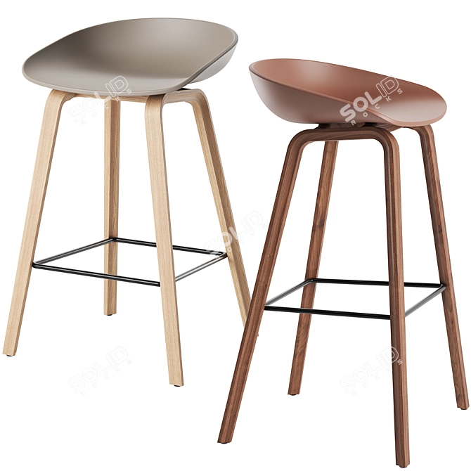 Modern Bar Stool AAS 32 3D model image 1