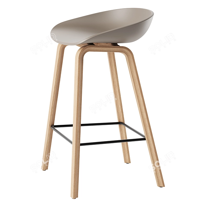 Modern Bar Stool AAS 32 3D model image 3