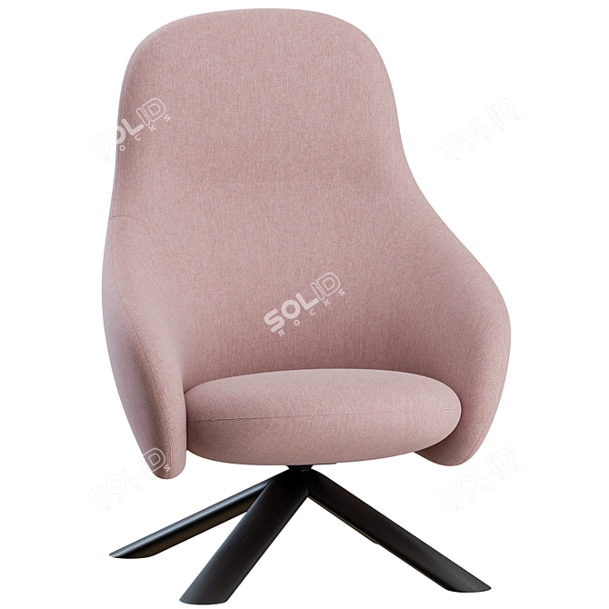 Miniforms Nebula Wood Lounge Chair 3D model image 5