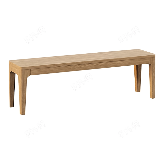 Perle Bench: Elegant Seating Solution 3D model image 1