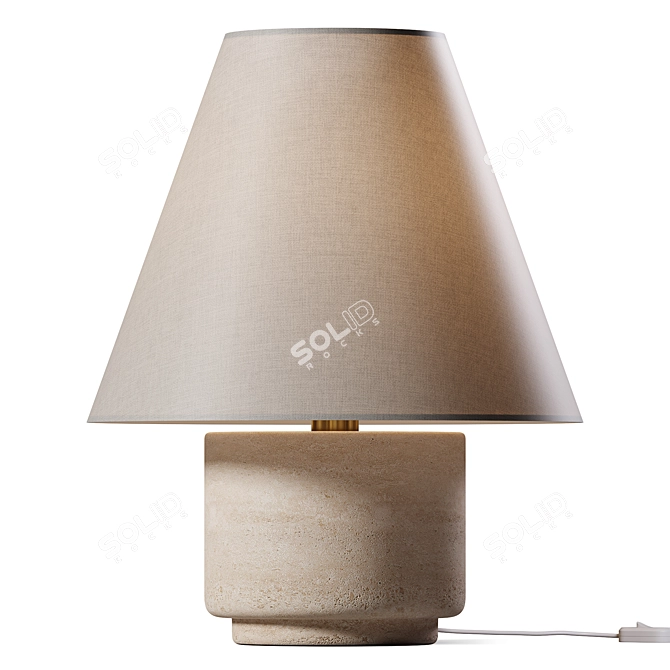 Vintage-inspired Trey Table Lamp 3D model image 1