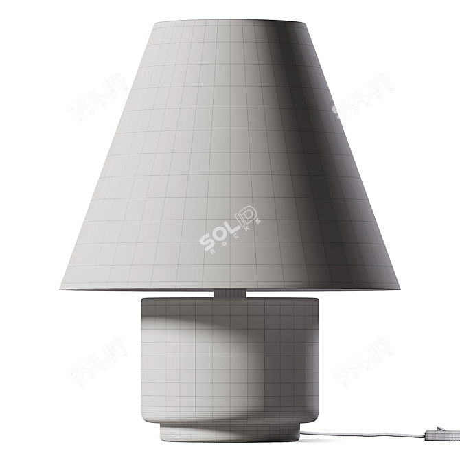 Vintage-inspired Trey Table Lamp 3D model image 2