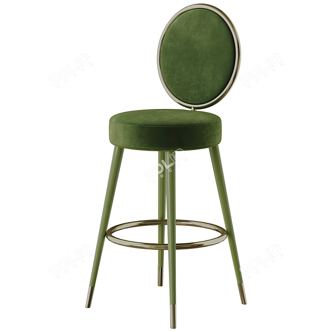 Elegant Bar Stool Model 3D model image 4