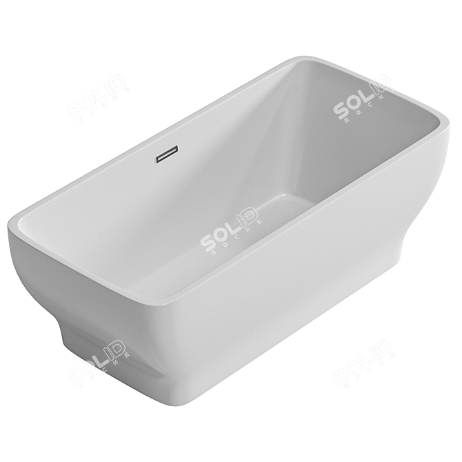 Neo Freestanding Acrylic Bathtub, White 3D model image 3