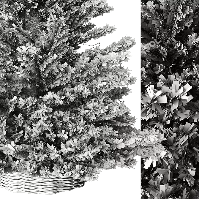 Festive Fir 3D Model 3D model image 4