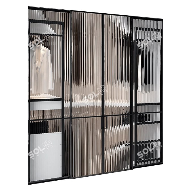 Modern Walk-in Wardrobe with Décor 3D model image 2