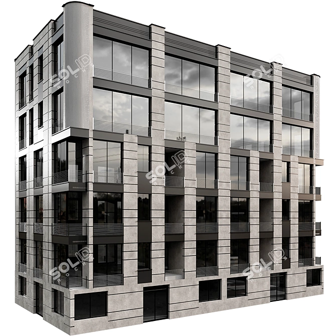  3D Model Residential Building No84 3D model image 1