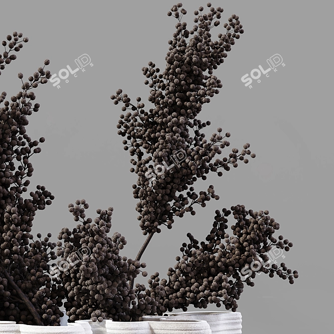 Sculpted Vase 3D Model Kit 3D model image 3