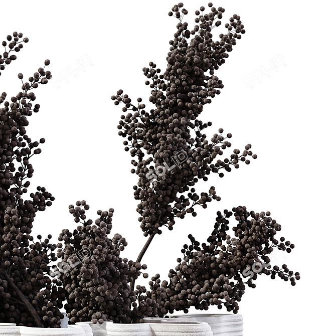 Sculpted Vase 3D Model Kit 3D model image 8