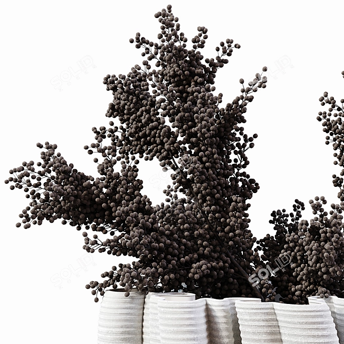 Sculpted Vase 3D Model Kit 3D model image 9