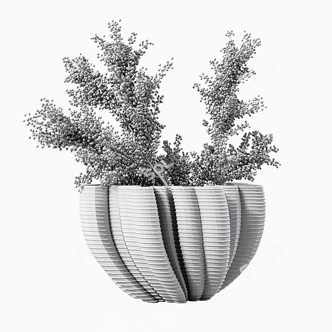 Sculpted Vase 3D Model Kit 3D model image 10