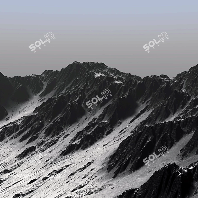 Snowy Peaks 3D Model Kit 3D model image 2