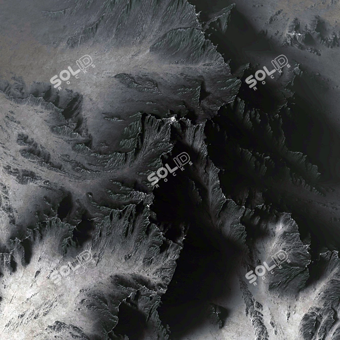 Snow-Covered Mountains 3D Model 3D model image 2