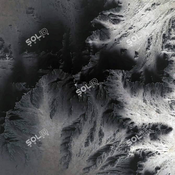 Snow-Covered Mountains 3D Model 3D model image 3