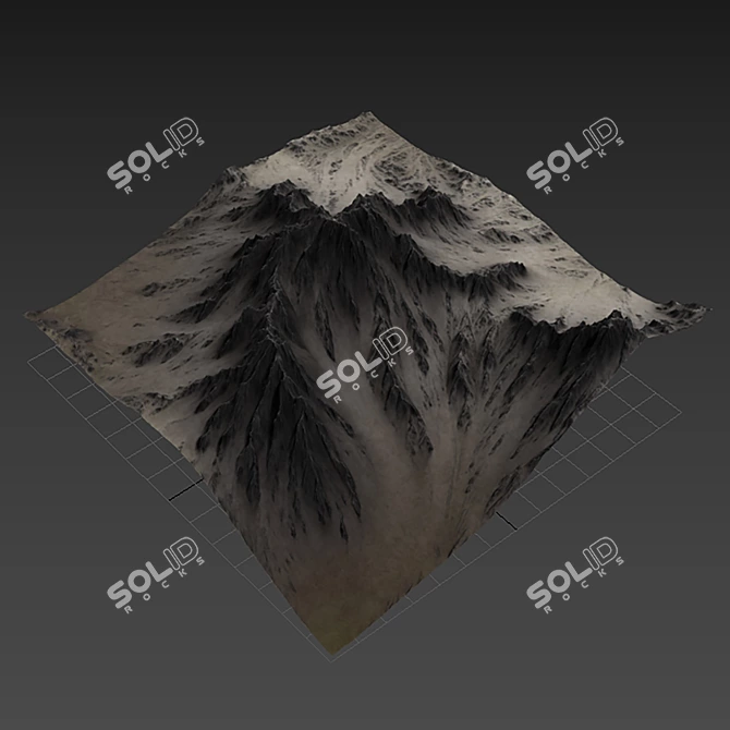 Snow-Covered Mountains 3D Model 3D model image 5