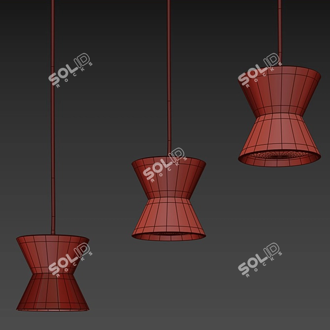 Modern Aluminum Pendant Light Fixture 3D model image 3