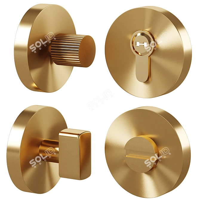  Levva Lever Door Handles Set 3D model image 3